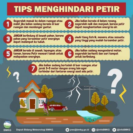 TIPS Menghindari Sambaran Petir