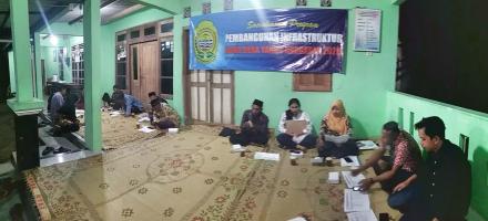 Sosialisasi Pembangunan Infrastruktur Menggunakan Dana Desa Tahap I di Dusun Bogoran