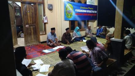 Sosialisasi Program Pembangunan Infrastruktur Dana Desa Tahap I Pedukuhan Niten RT 004