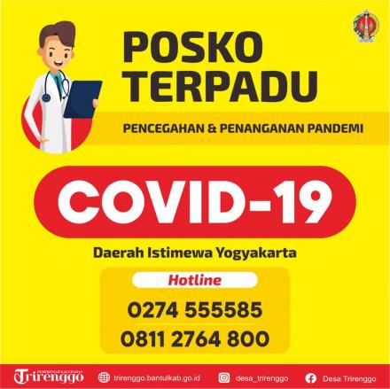 Posko Terpadu Pencegahan & Penanganan Pandemi Covid-19 D.I. Yogyakarta