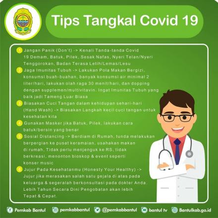 Tips Tangkal Covid 19