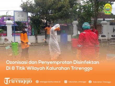 Ozonisasi dan Penyemprotan Disinfektan Di 8 Titik Wilayah Kalurahan Trirenggo