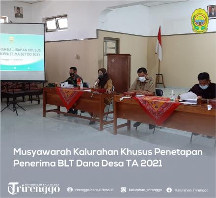 Musyawarah Kalurahan Khusus Penetapan Penerima BLT Dana Desa TA 2021