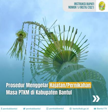 Prosedur Menggelar Hajatan/Pernikahan Masa PTKM di Kabupaten Bantul