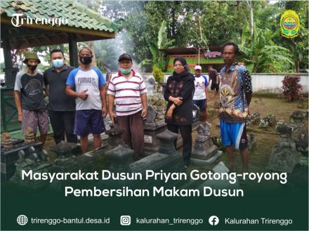 Masyarakat Dusun Priyan Gotong-royong Pembersihan Makam Dusun