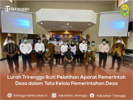 Lurah Trirenggo Ikuti Pelatihan Aparat Pemerintah Desa dalam Tata Kelola Pemerintahan Desa