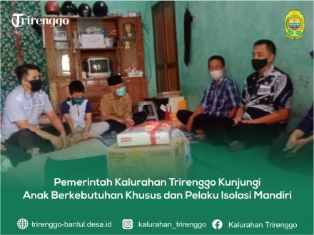 Pemerintah Kalurahan Trirenggo Kunjungi Anak Berkebutuhan Khusus dan Pelaku Isolasi Mandiri