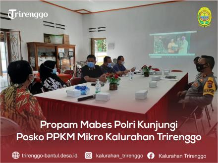 Propam Mabes Polri Kunjungi Posko PPKM Mikro Kalurahan Trirenggo